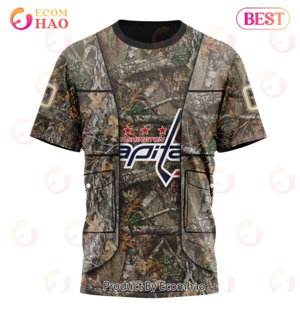 NHL Washington Capitals Specialized Unisex Vest Kits With Realtree Camo 3D Hoodie