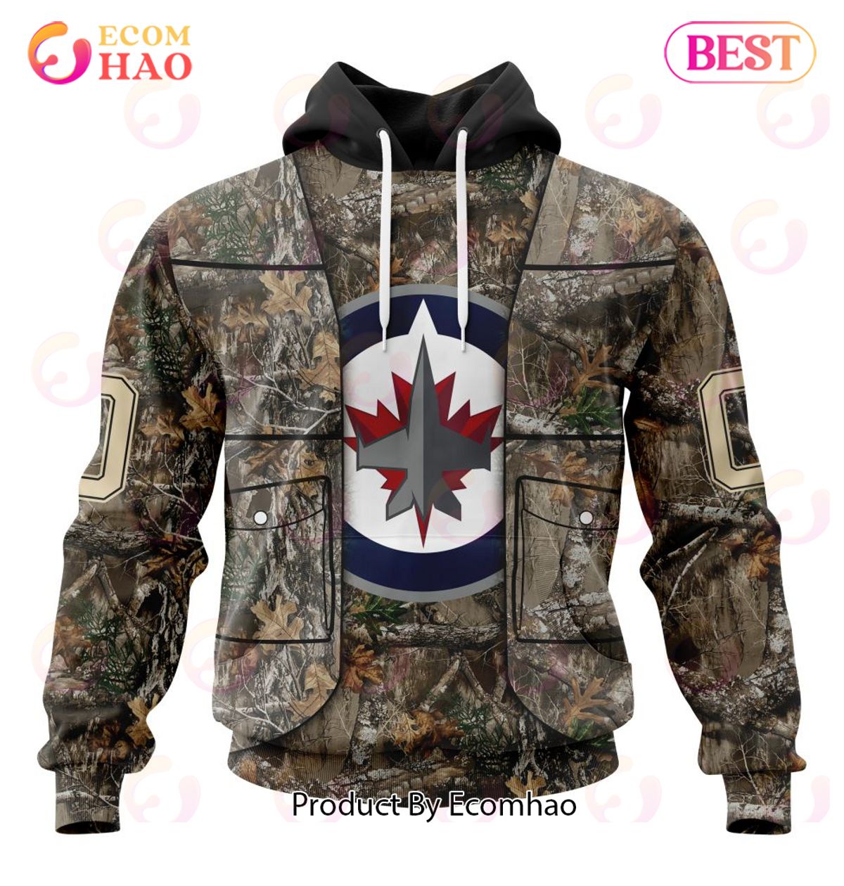 NHL Toronto Maple Leafs Specialized Unisex Vest Kits With Realtree Camo 3D Hoodie