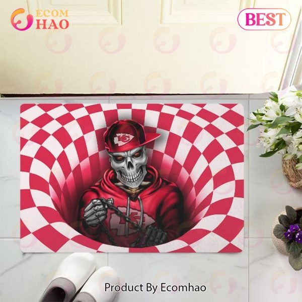 NFL Kansas City Chiefs Special Design Skull 3D Doormat