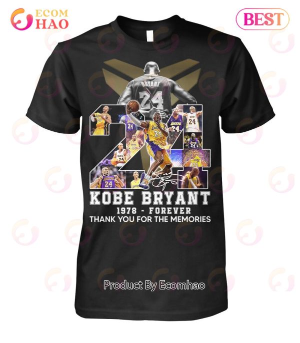 24 Kobe Bryant 1978-Forever Thank You For The Memories T-Shirt