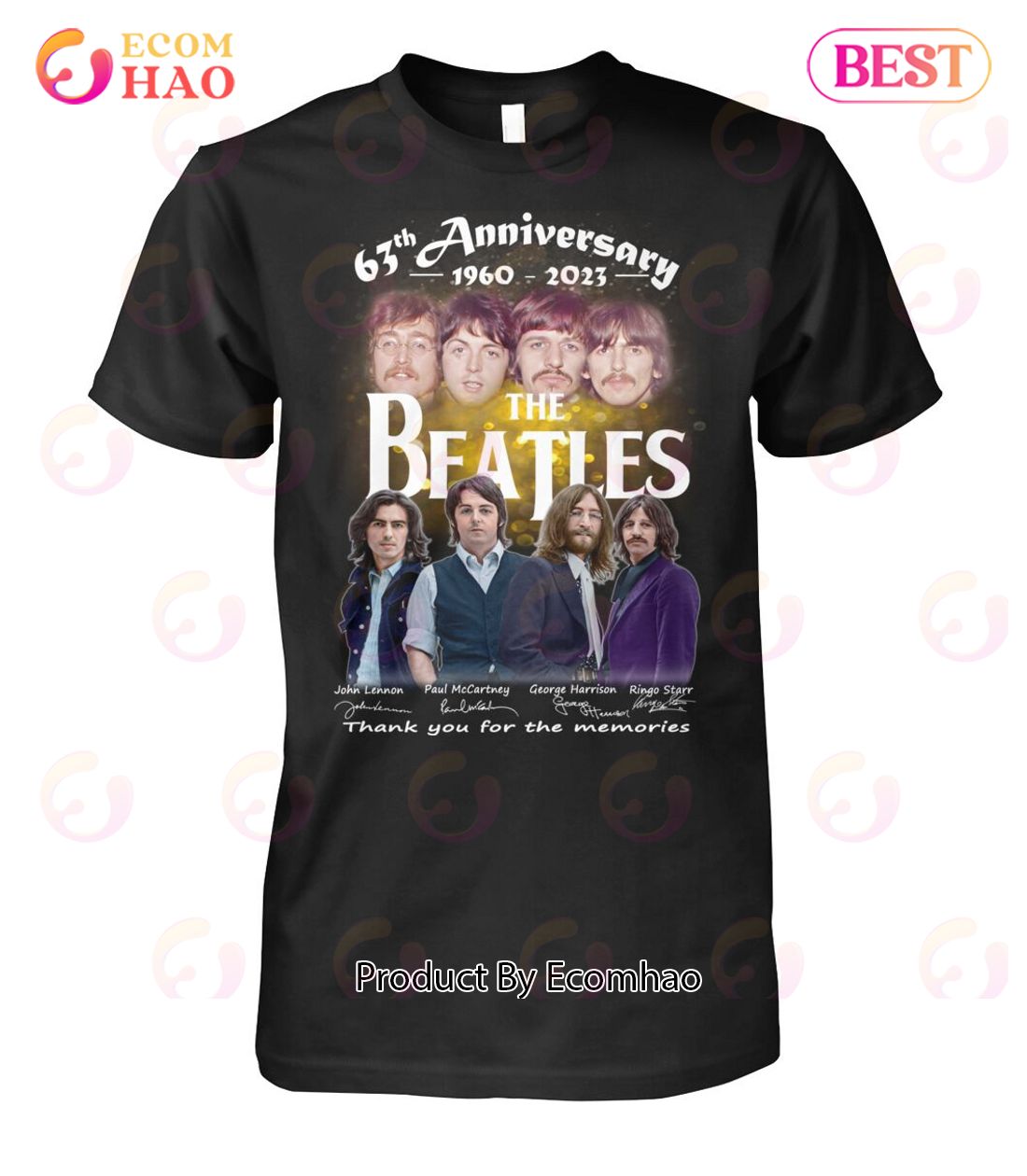 63th Anniversary 1960-2023 The Beatles Thank You For The Memories T-Shirt