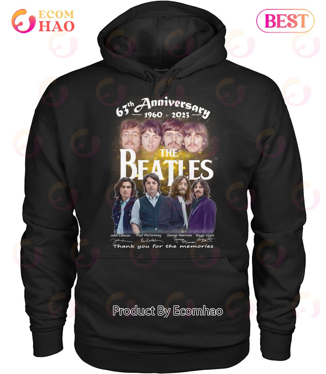 63th Anniversary 1960-2023 The Beatles Thank You For The Memories T-Shirt Luxury Items