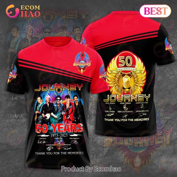 Journey 50 Years 1973 – 2023 Thank You For The Memories 3D T-Shirt