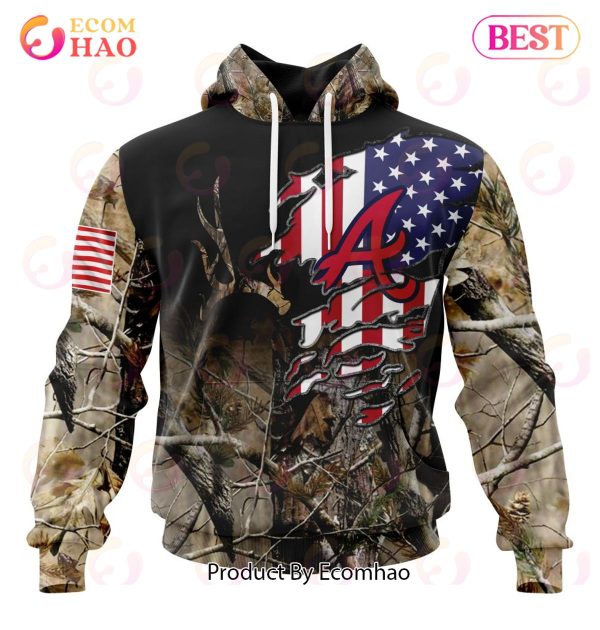 MLB Atlanta Braves Special Camo Realtree Hunting 3D Hoodie