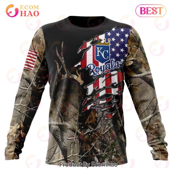 MLB Kansas City Royals Special Camo Realtree Hunting 3D Hoodie
