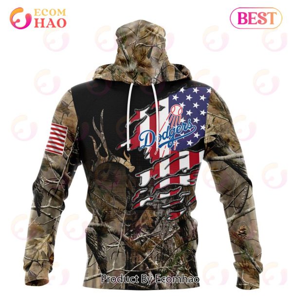 MLB Los Angeles Dodgers Special Camo Realtree Hunting 3D Hoodie