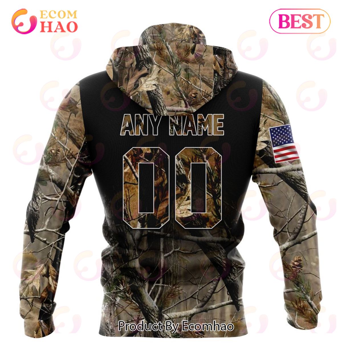 MLB Miami Marlins Special Camo Realtree Hunting 3D Hoodie
