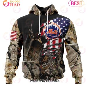 MLB New York Mets Special Camo Realtree Hunting 3D Hoodie