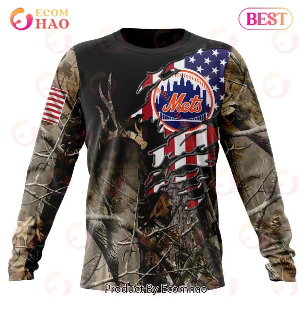 MLB New York Mets Special Camo Realtree Hunting 3D Hoodie