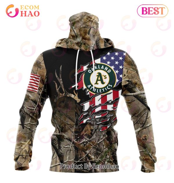 MLB Oakland Athletics Special Camo Realtree Hunting 3D Hoodie