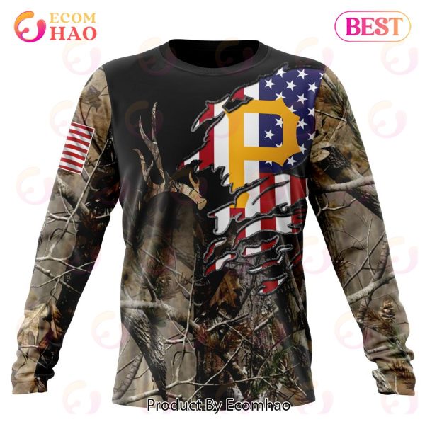 MLB Pittsburgh Pirates Special Camo Realtree Hunting 3D Hoodie