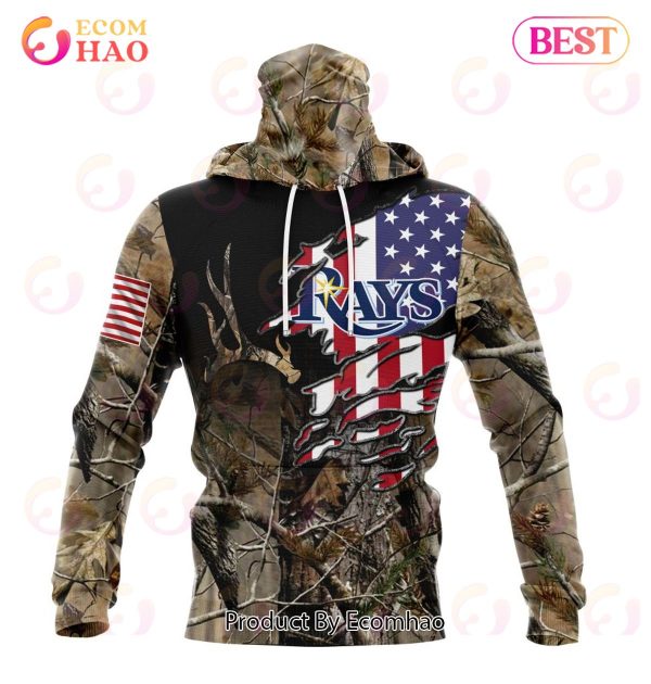 MLB Tampa Bay Rays Special Camo Realtree Hunting 3D Hoodie