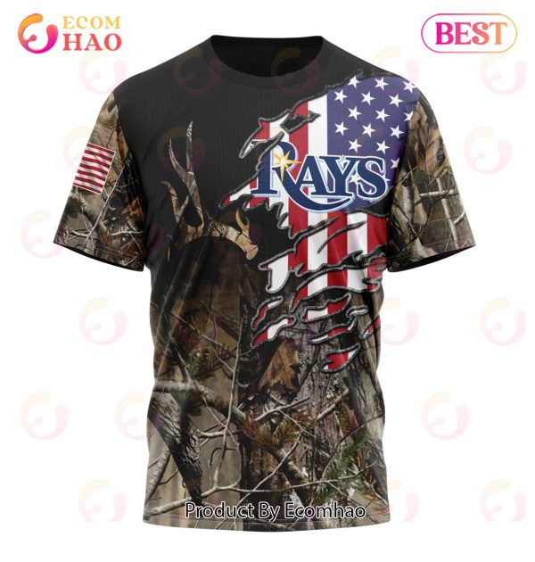 MLB Tampa Bay Rays Special Camo Realtree Hunting 3D Hoodie
