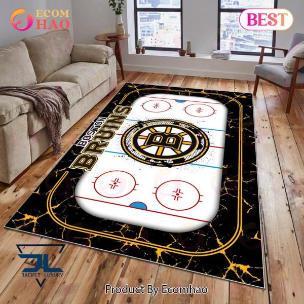 NHL Boston Bruins Non Slip Rug Home Decor For Living Room, Bedroom Rug