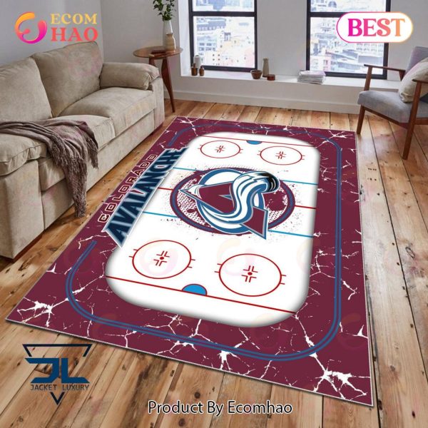 NHL Colorado Avalanche Non Slip Rug Home Decor For Living Room, Bedroom Rug