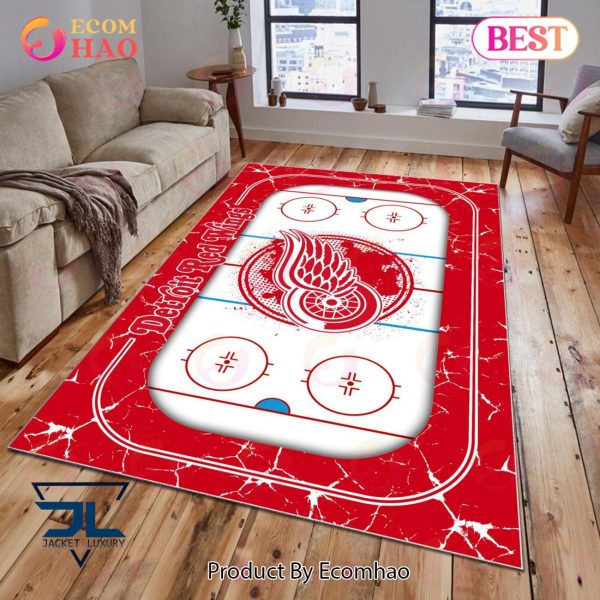 NHL Detroit Red Wings Non Slip Rug Home Decor For Living Room, Bedroom Rug