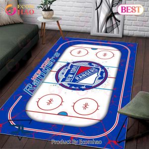NHL New York Rangers Non Slip Rug Home Decor For Living Room, Bedroom Rug