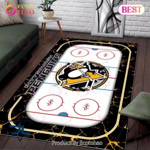 NHL Pittsburgh Penguins Non Slip Rug Home Decor For Living Room, Bedroom Rug