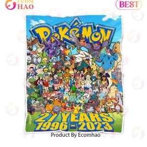 Pokemon Final 27 Years 1996 – 2023 Quilt, Fleece Blanket, Sherpa Fleece Blanket