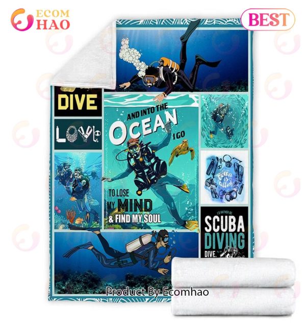 Scuba Diving Gift For Birthday Diver Quilt, Fleece Blanket, Sherpa Fleece Blanket