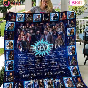 Supernatural TV Series Winchester Thank You For The Memories Quilt, Fleece Blanket, Sherpa Fleece Blanket Supernatural TV Series Winchester Thank You For The Memories Quilt, Fleece Blanket, Sherpa Fleece Blanket