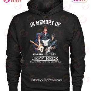 In Memory Of January 10, 2023 Jeff Beck Thank You For The Memories T-Shirt