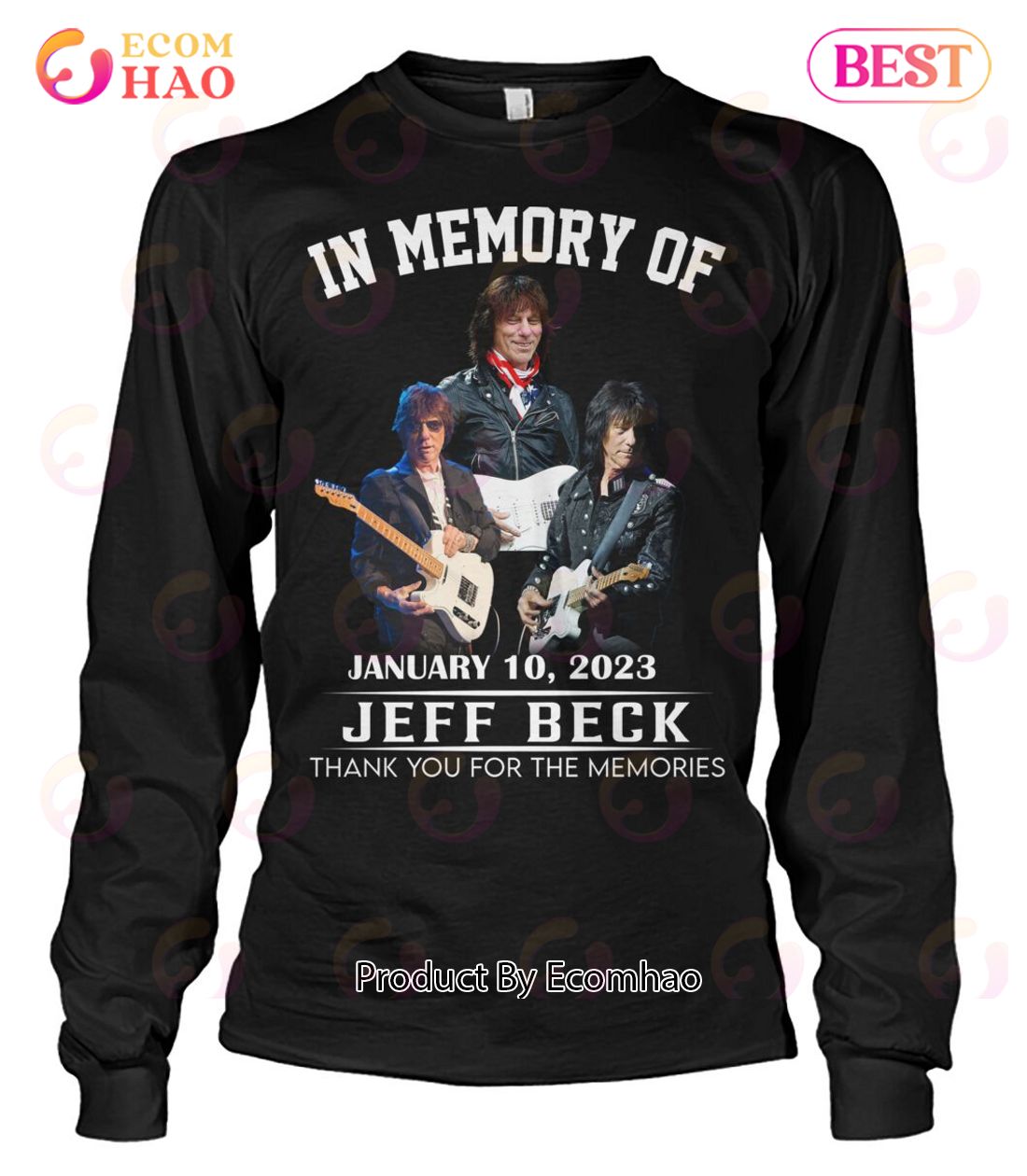 In Memory Of January 10, 2023 Jeff Beck Thank You For The Memories T-Shirt