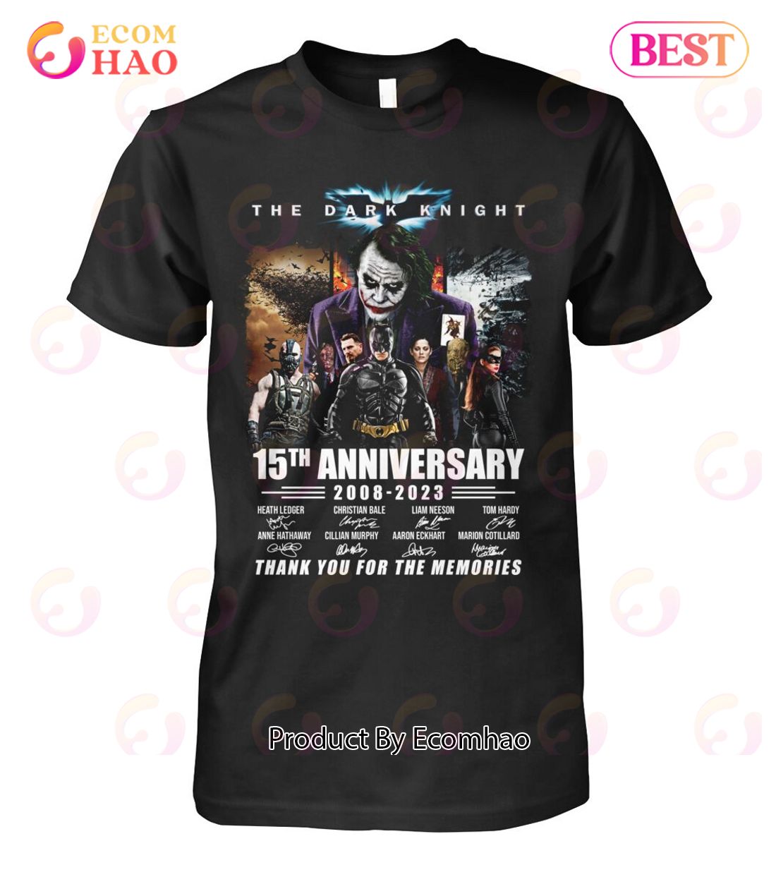The Dark Knight 15th Anniversary 2008 - 2023 Thank You For The Memories T-Shirt