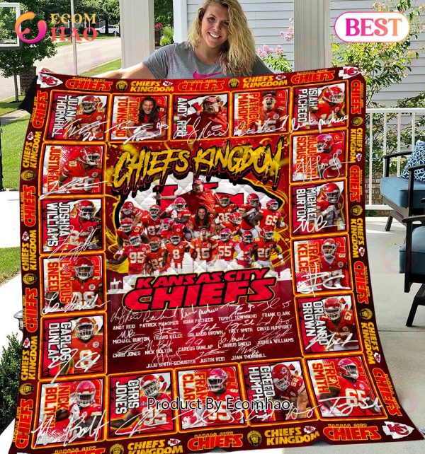 Kansas City Chiefs Kingdom Team 2022- 2023 Quilt, Fleece Blanket, Sherpa Fleece Blanket