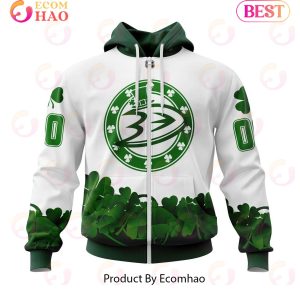 NHL Anaheim Ducks Happy St.Patrick Days Jersey 3D Hoodie