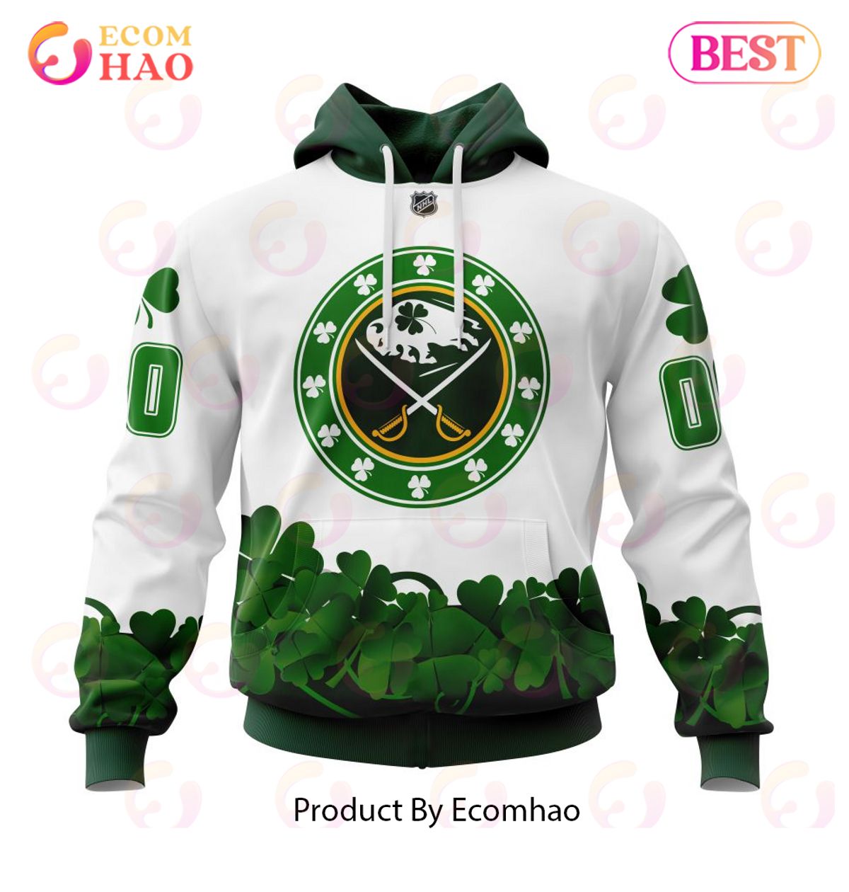 NHL Buffalo Sabres Happy St.Patrick Days Jersey 3D Hoodie