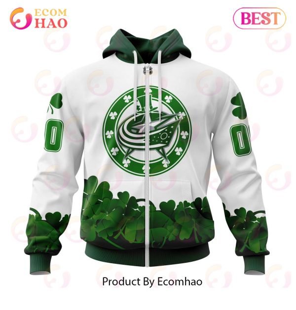 NHL Columbus Blue Jackets Happy St.Patrick Days Jersey 3D Hoodie