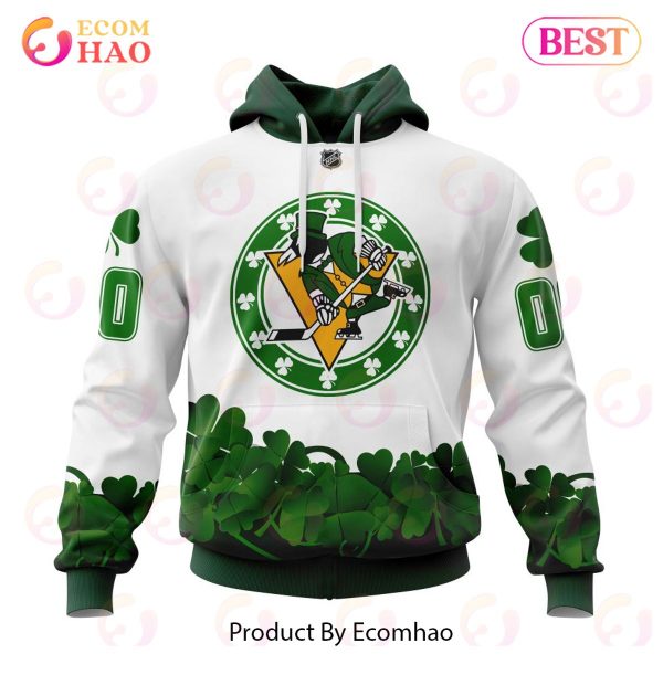NHL Pittsburgh Penguins Happy St.Patrick Days Jersey 3D Hoodie