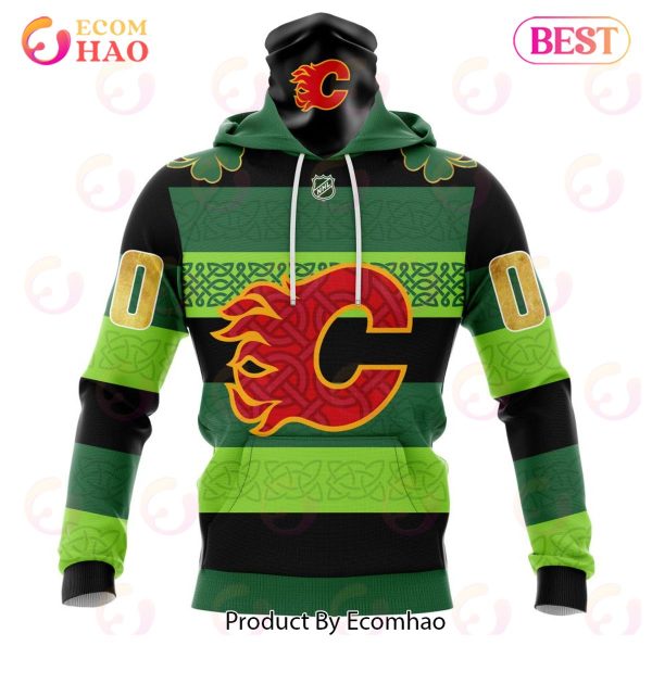 NHL Calgary Flames St.Patrick Days Concepts 3D Hoodie