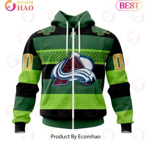NHL Colorado Avalanche St.Patrick Days Concepts 3D Hoodie
