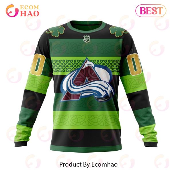 NHL Colorado Avalanche St.Patrick Days Concepts 3D Hoodie