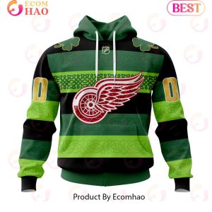 NHL Detroit Red Wings St.Patrick Days Concepts 3D Hoodie