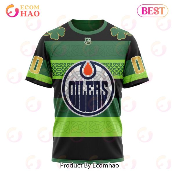 NHL Edmonton Oilers St.Patrick Days Concepts 3D Hoodie