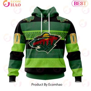 NHL Minnesota Wild St.Patrick Days Concepts 3D Hoodie