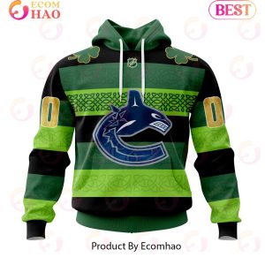 NHL Vancouver Canucks St.Patrick Days Concepts 3D Hoodie