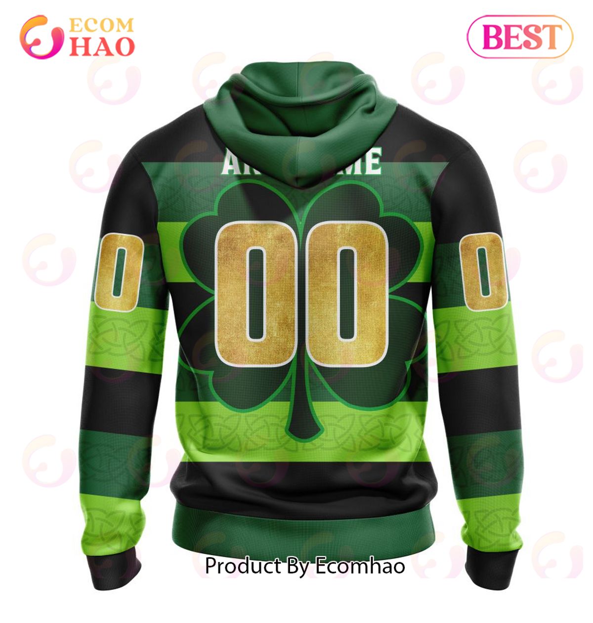 NHL Vancouver Canucks St.Patrick Days Concepts 3D Hoodie