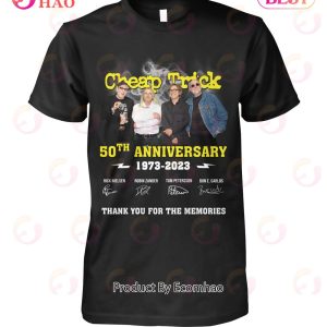 Cheap Trick 50th Anniversary 1973 – 2023 Thank You For The Memories T-Shirt