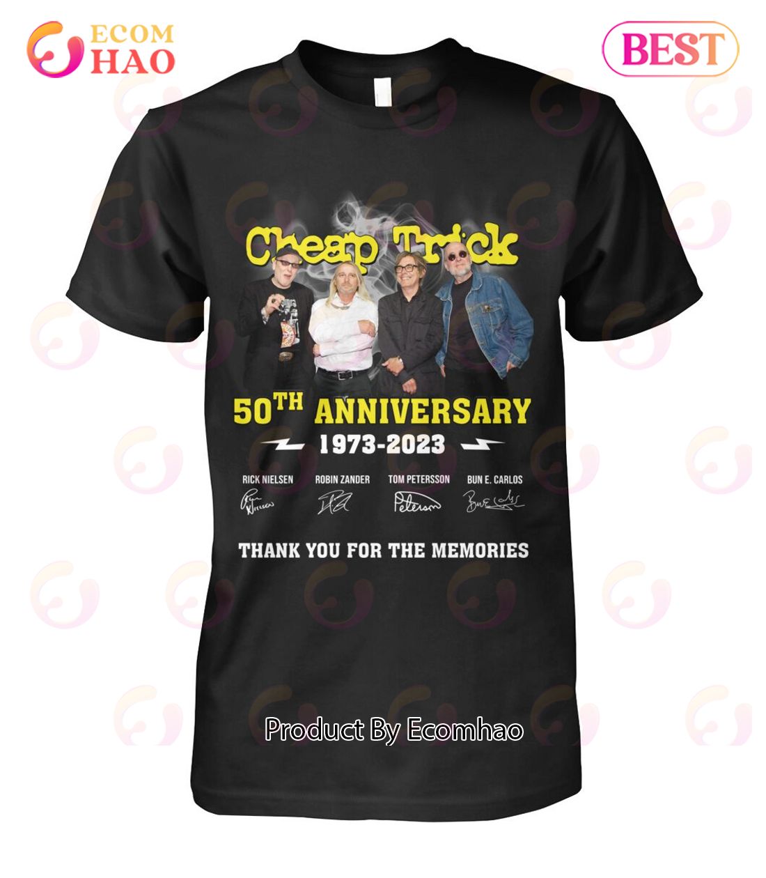 Cheap Trick 50th Anniversary 1973 – 2023 Thank You For The Memories T-Shirt