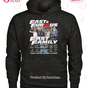 Fast & Furious Fast Family 2001 – 2023 Thank You For The Best 22 Years T-Shirt