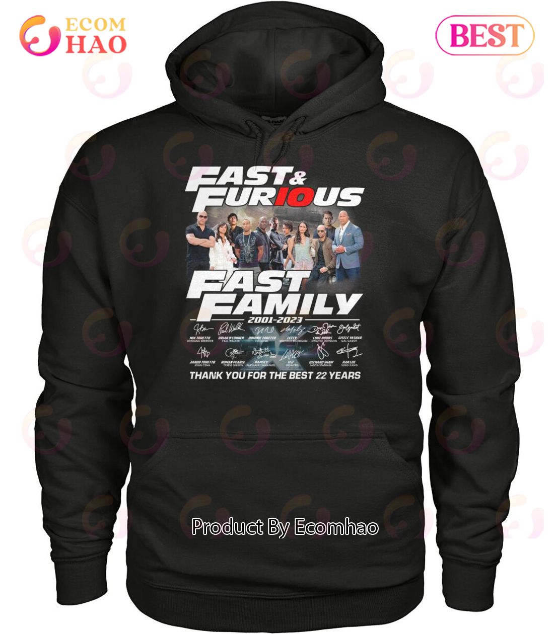 Fast & Furious Fast Family 2001 – 2023 Thank You For The Best 22 Years T-Shirt