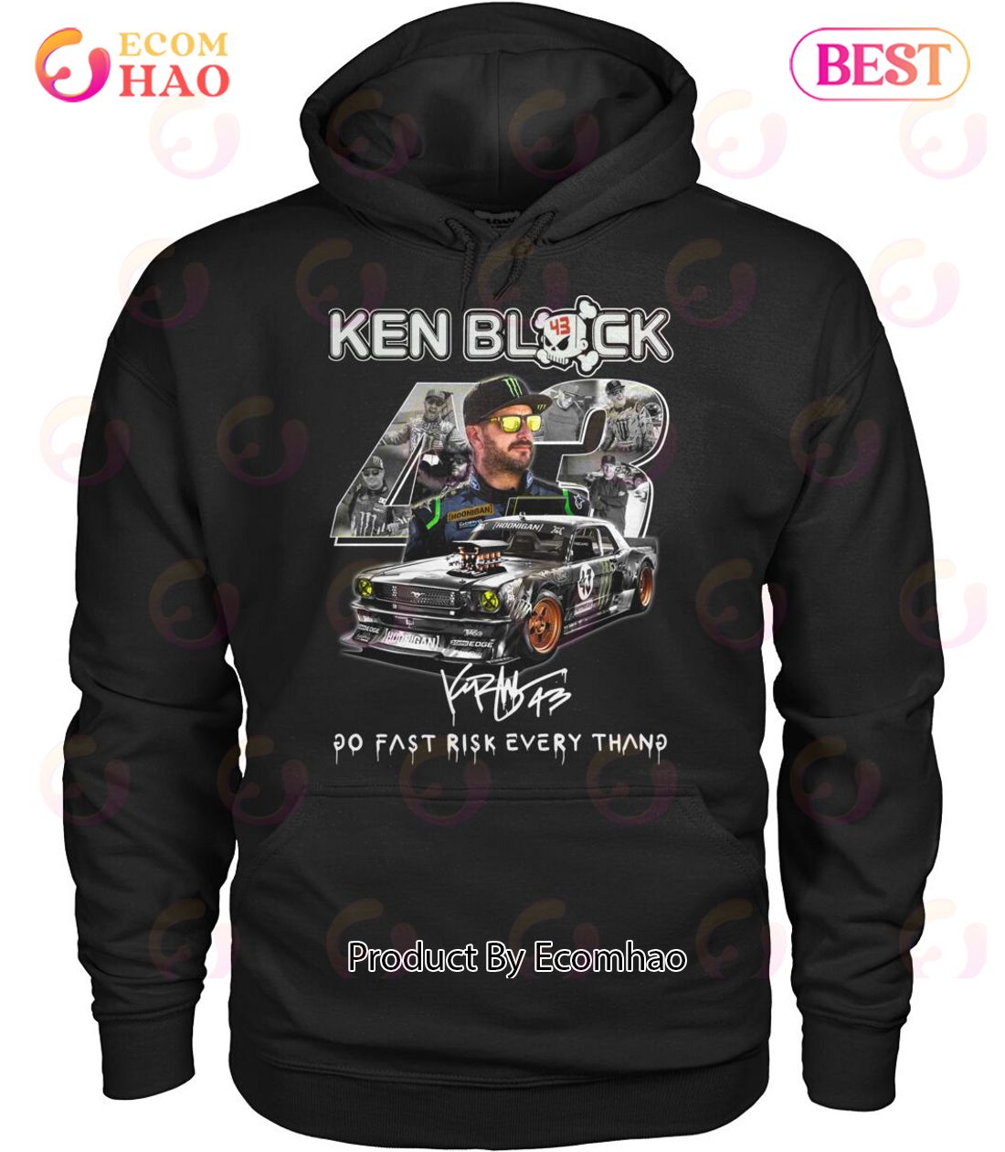 Ken Block 43 Go Fast Ricsk Every Thang T-Shirt