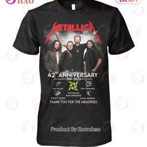 Metallica 42nd Anniversary 1981 – 2023 Thank You For The Memories T-Shirt