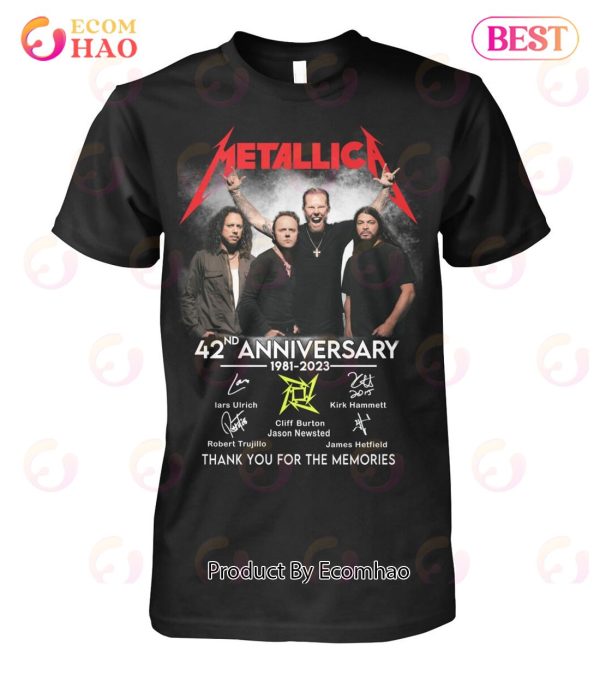 Metallica 42nd Anniversary 1981 – 2023 Thank You For The Memories T-Shirt