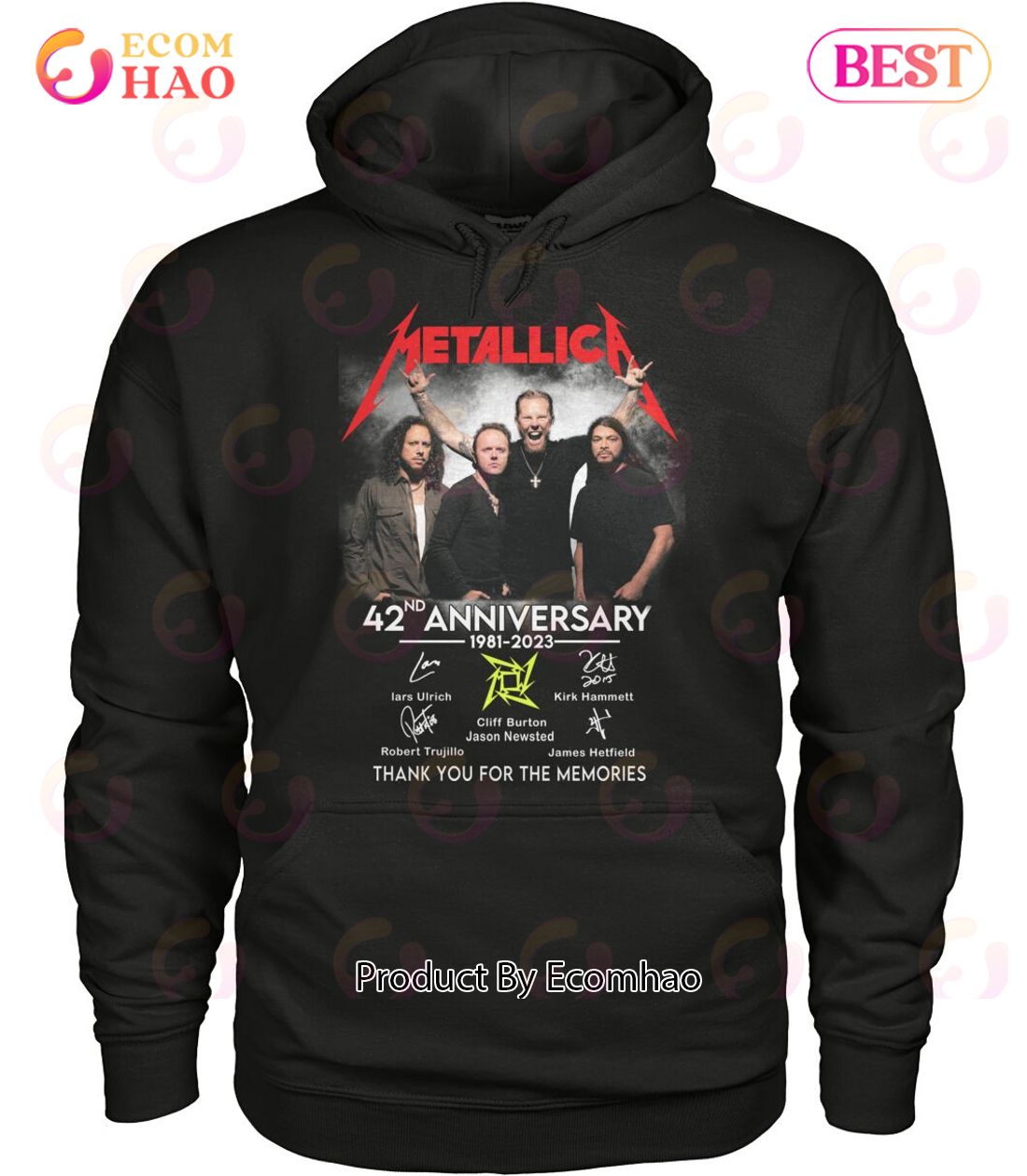 Metallica 42nd Anniversary 1981 – 2023 Thank You For The Memories T-Shirt