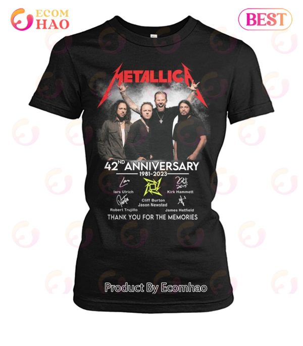 Metallica 42nd Anniversary 1981 – 2023 Thank You For The Memories T-Shirt